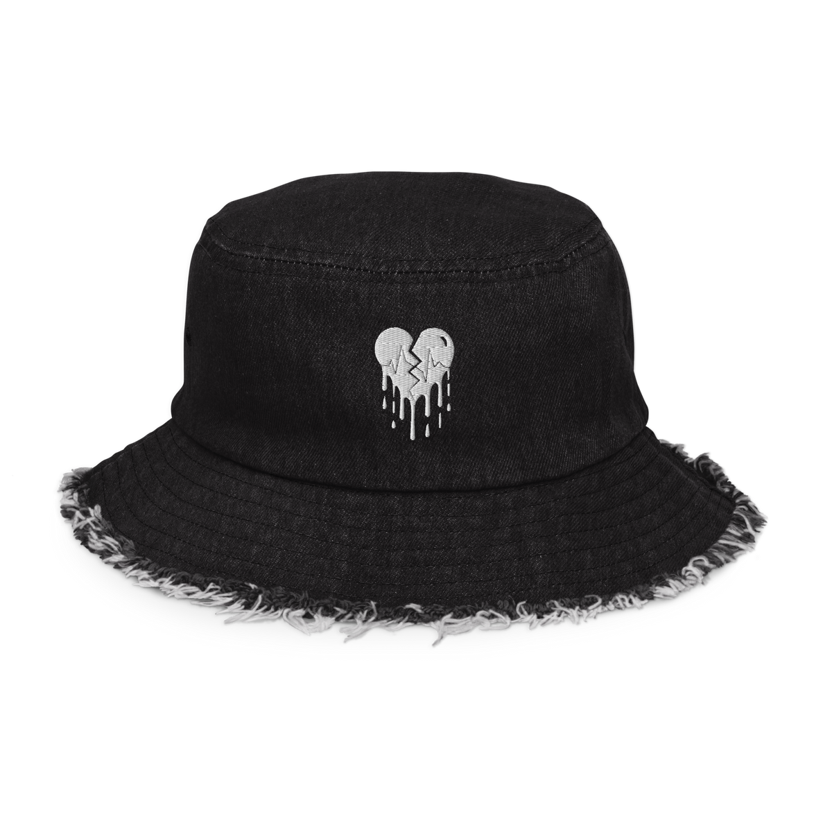 Heartbreak Distressed denim bucket hat – the ELOD brand