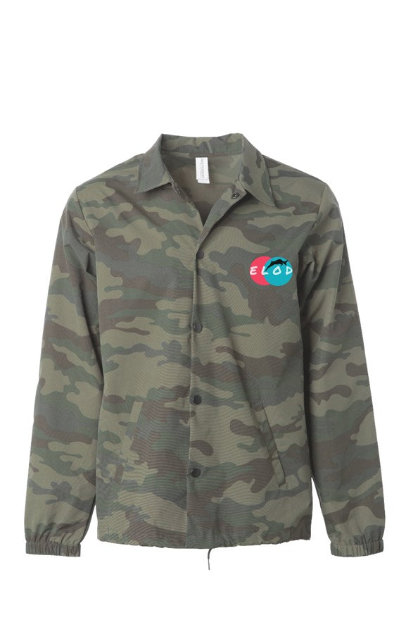 Elod Water Resistant Windbreaker Coaches Jacket Camo