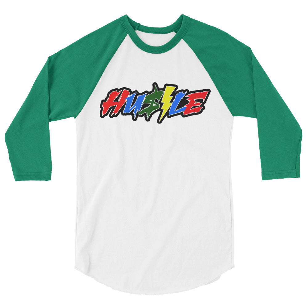 Hustle 3/4 sleeve raglan shirt