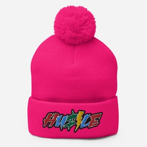 Hustle Pom-Pom Beanie