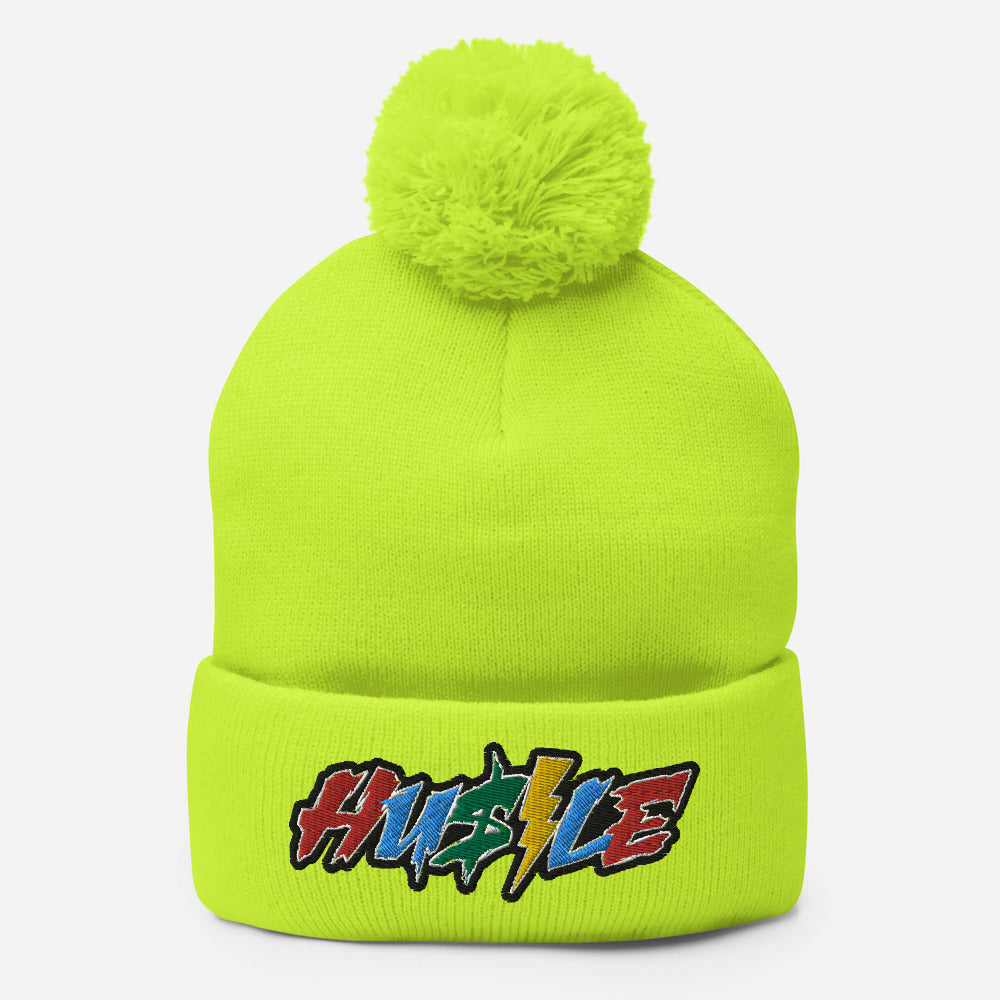 Hustle Pom-Pom Beanie