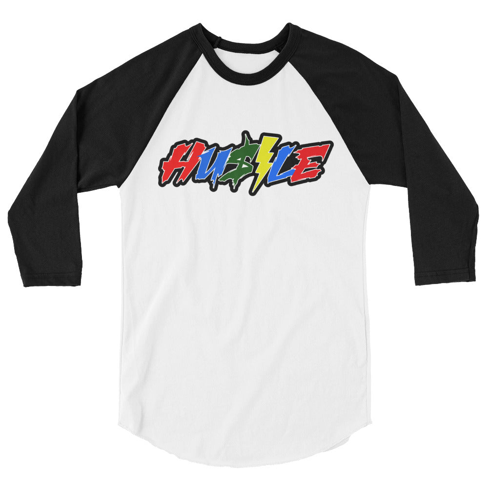 Hustle 3/4 sleeve raglan shirt