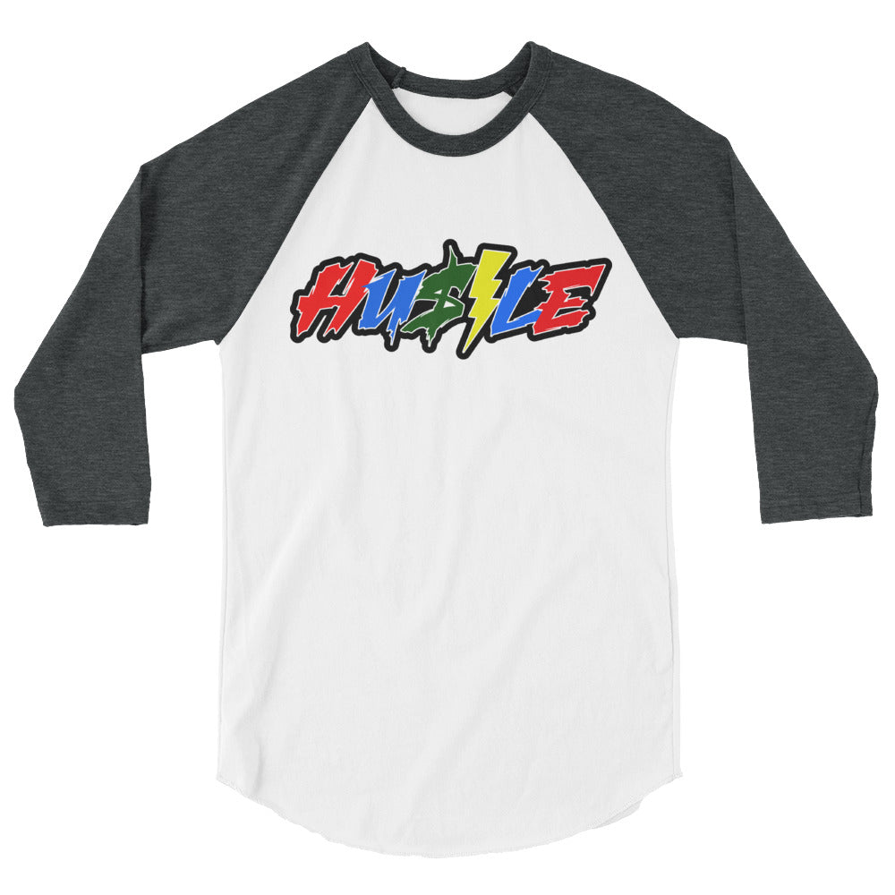 Hustle 3/4 sleeve raglan shirt