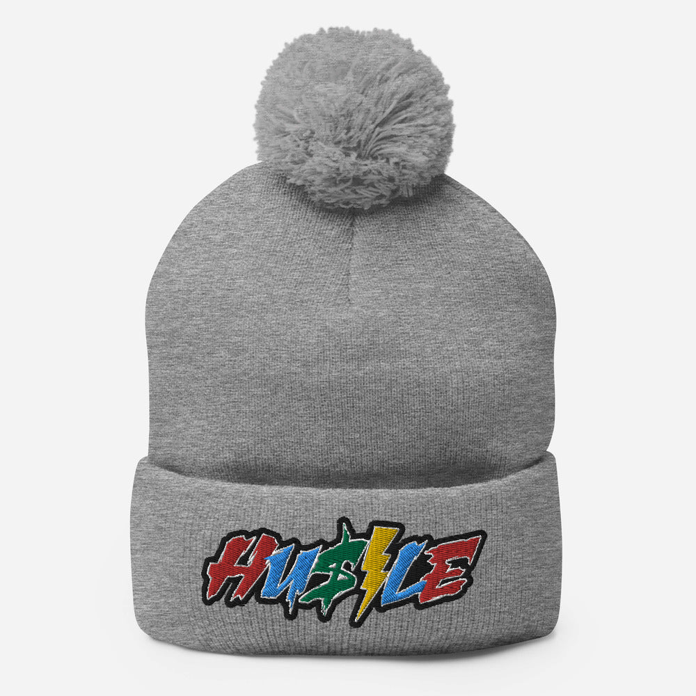 Hustle Pom-Pom Beanie