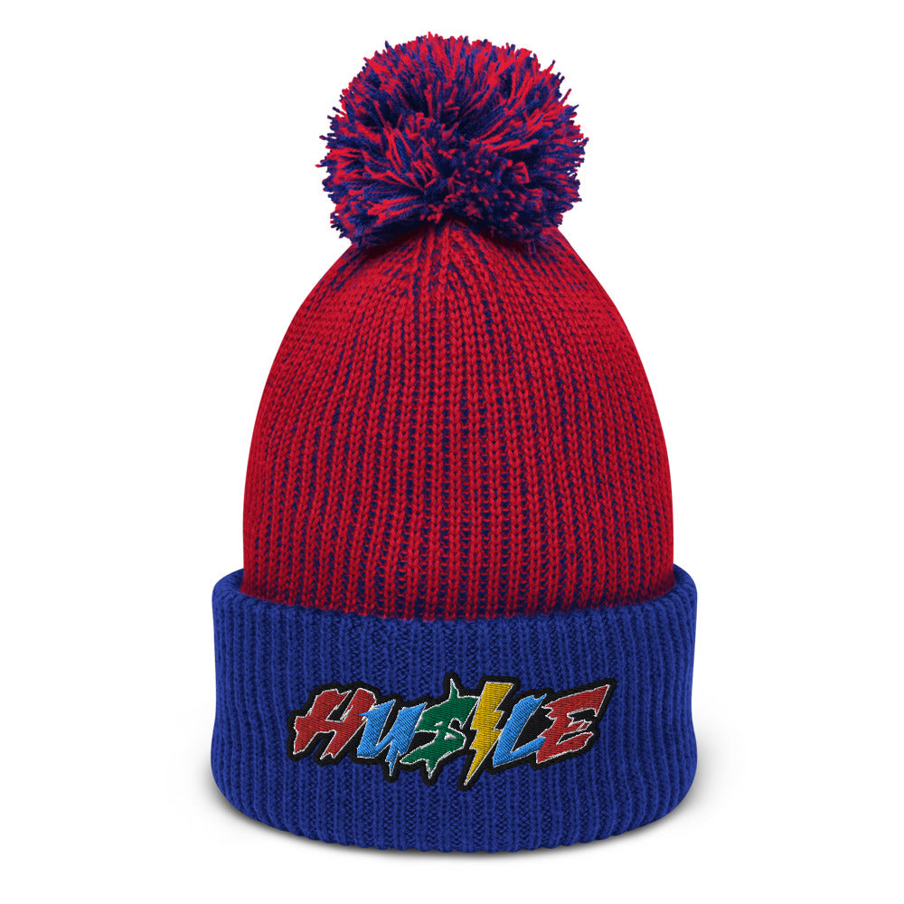 Hustle Pom-Pom Beanie